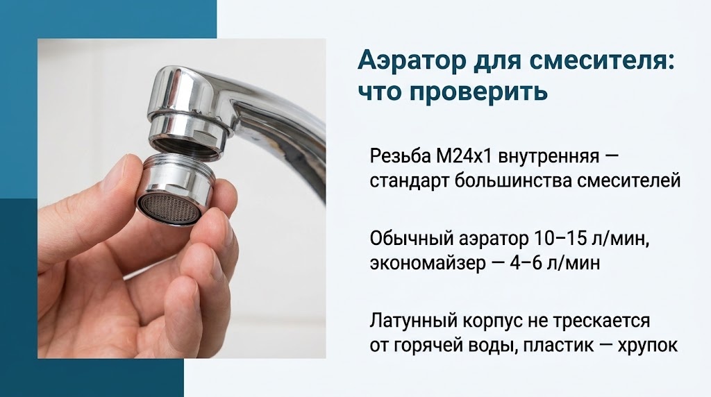 Аэратор для смесителя: что проверить