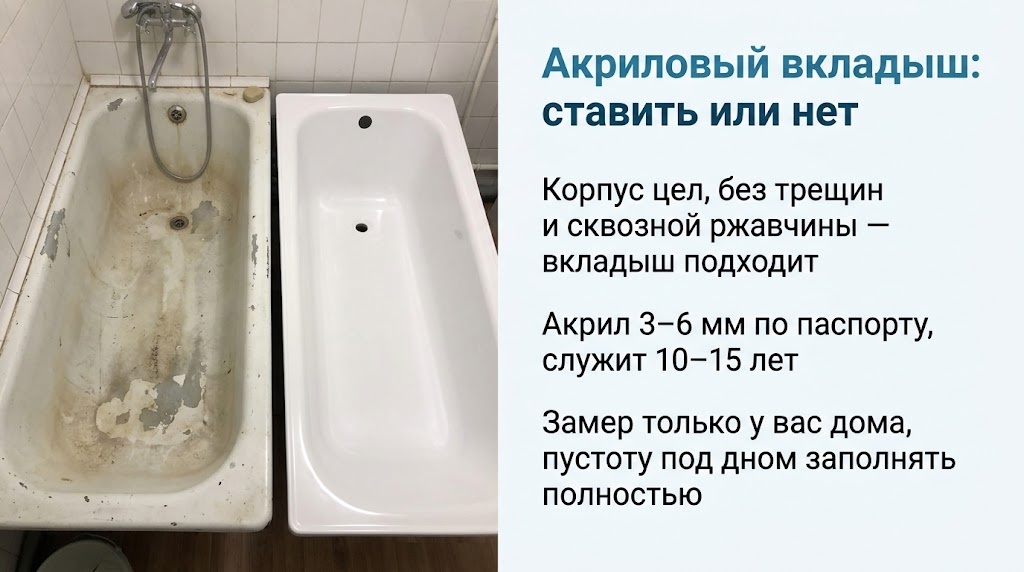Акриловый вкладыш: ставить или нет