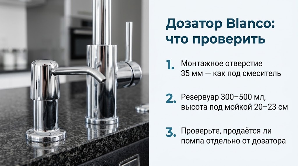 Дозатор Blanco: что проверить