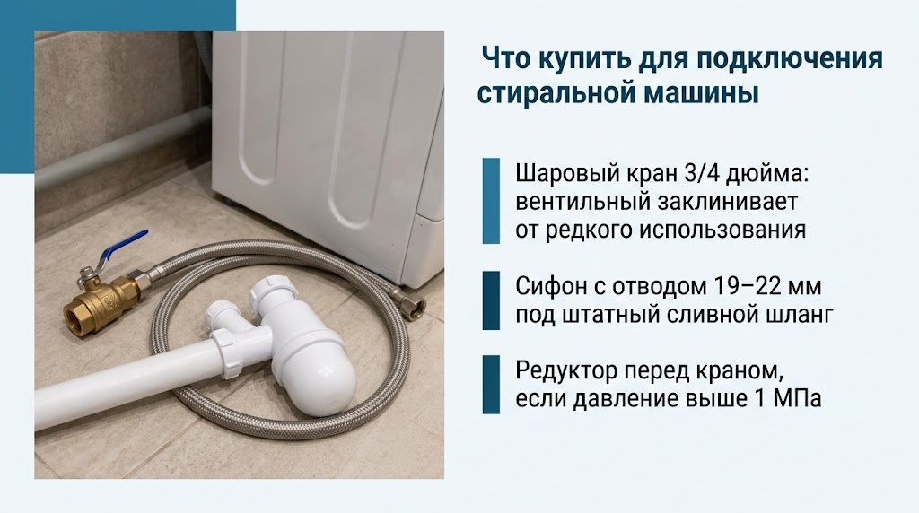 Что купить для подключения стиральной машины