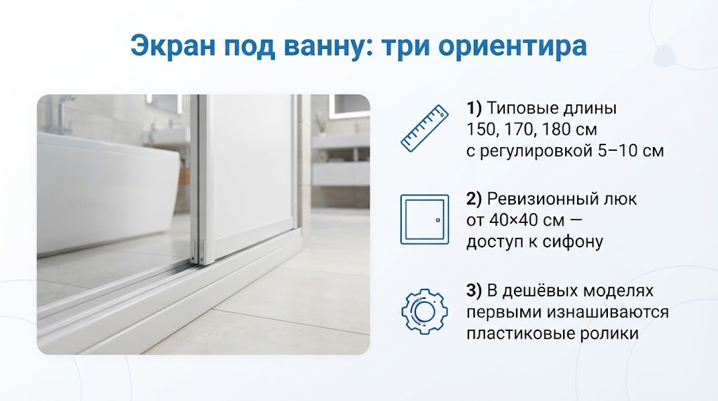 Экран под ванну: три ориентира