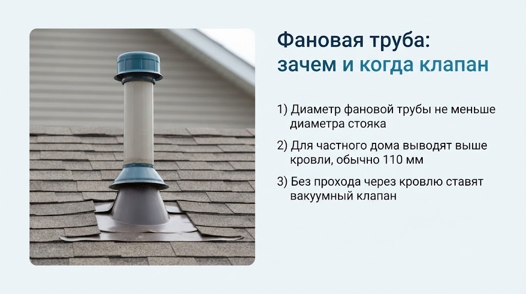 Фановая труба: зачем и когда клапан