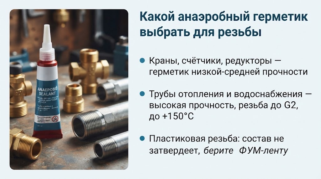 Какой анаэробный герметик выбрать для резьбы