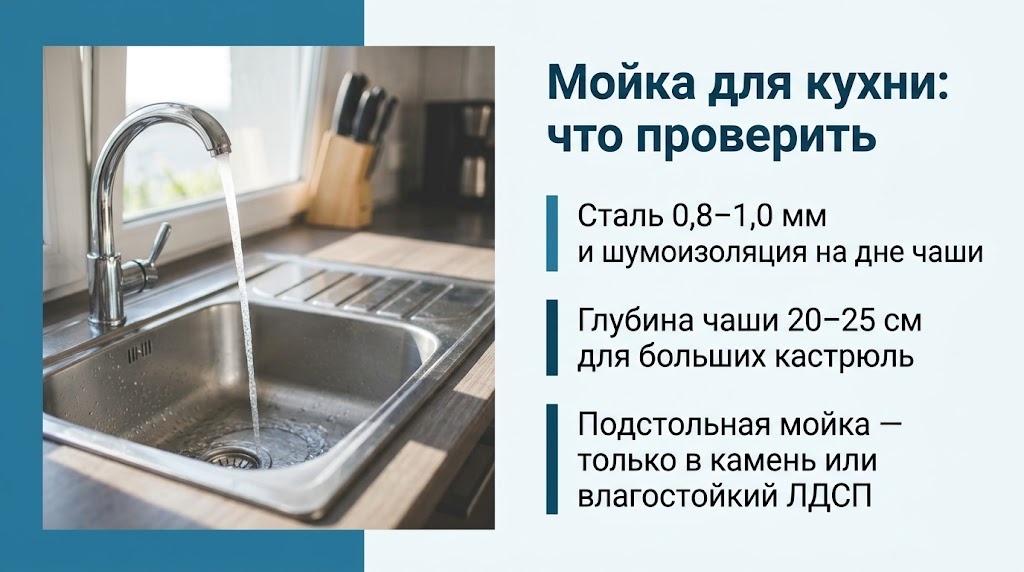 Как выбрать мойку для кухни