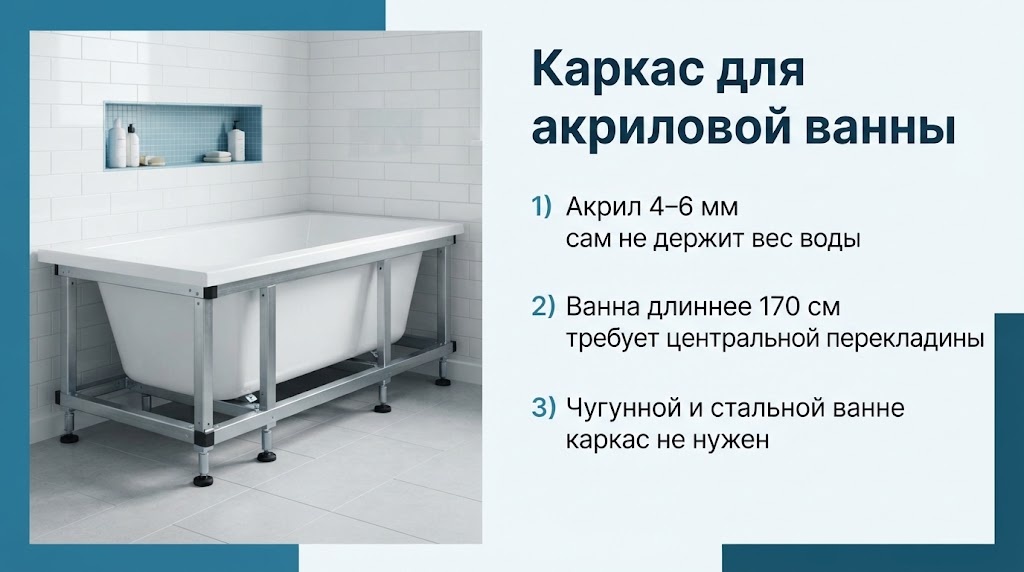 Каркас для акриловой ванны