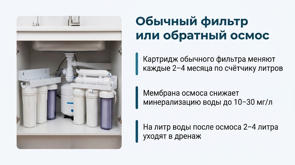 Обратный осмос или обычный фильтр