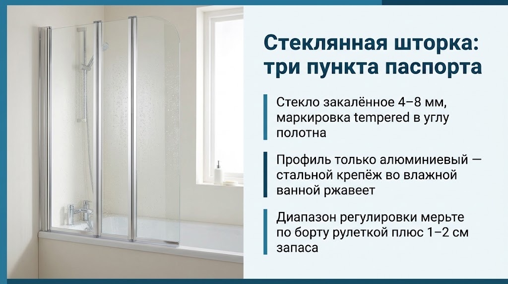 Стеклянная шторка: три пункта паспорта