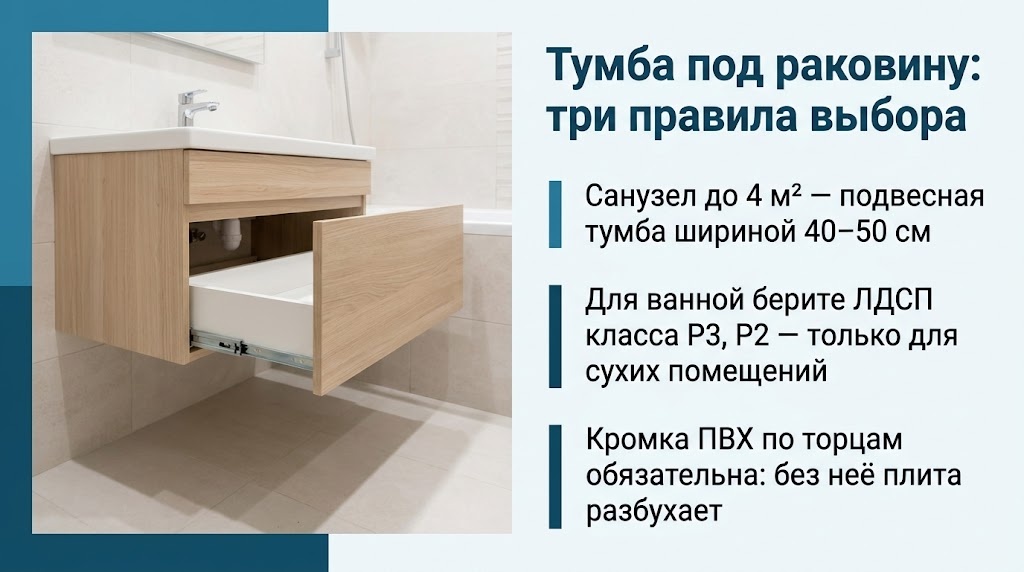 Тумба под раковину: три правила выбора